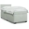 Image de vidaXL Sommier à lattes de lit et matelas Gris clair 80x200 cm Velours