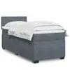 Image de vidaXL Sommier à lattes de lit et matelas Gris foncé 90x190 cm Velours