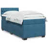 Image de vidaXL Sommier Ã  lattes de lit avec matelas bleu 90x190 cm velours
