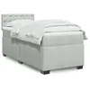 Image de vidaXL Sommier à lattes de lit et matelas Gris clair 90x200 cm Velours
