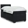 Image de vidaXL Sommier à lattes de lit avec matelas Noir 90x200 cm Velours