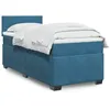 Image de vidaXL Sommier à lattes de lit avec matelas bleu 90x200 cm velours