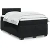 Image de vidaXL vidaXL Sommier à lattes de lit avec matelas noir 120x190 cm velours