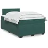 Image de vidaXL Sommier à lattes de lit et matelas Vert foncé 120x200cm Velours