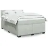 Image de vidaXL Sommier à lattes de lit et matelas Gris clair 160x200cm Velours