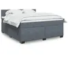 Image de vidaXL Sommier à lattes de lit et matelas Gris foncé 180x200cm Velours
