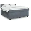 Image de vidaXL Sommier Ã  lattes de lit et matelas Gris foncÃ© 180x200cm Velours