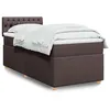 Image de vidaXL Sommier à lattes de lit avec matelas Marron foncé 80x200 cm