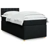Image de vidaXL Sommier à lattes de lit et matelas Noir 80x200 cm Tissu