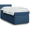 Image de vidaXL vidaXL Sommier à lattes de lit avec matelas Bleu 90x190 cm Tissu