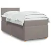 Image de vidaXL Sommier à lattes de lit avec matelas Taupe 90x200 cm Tissu