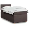 Image de vidaXL Sommier à lattes de lit avec matelas Marron foncé 100x200 cm