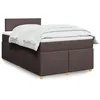 Image de vidaXL Sommier à lattes de lit avec matelas Marron foncé 120x200 cm
