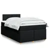 Image de vidaXL Sommier Ã  lattes de lit avec matelas Noir 120x200 cm Tissu