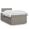 Image de vidaXL vidaXL Sommier à lattes de lit avec matelas Taupe 120x200 cm Tissu