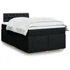 Image de vidaXL Sommier Ã  lattes de lit avec matelas Noir 120x200 cm Tissu