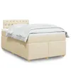 Image de vidaXL Sommier à lattes de lit avec matelas Crème 120x200 cm Tissu