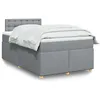 Image de vidaXL Sommier Ã  lattes de lit avec matelas Gris clair 120x200cm Tissu