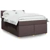 Image de vidaXL Sommier à lattes de lit avec matelas Marron foncé 140x200 cm