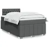 Image de vidaXL Sommier à lattes de lit avec matelas Gris foncé 120x200cm Tissu