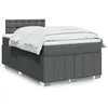 Image de vidaXL Sommier à lattes de lit avec matelas Gris foncé 120x200cm Tissu