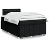 Image de vidaXL Sommier à lattes de lit avec matelas Noir 120x200 cm Tissu