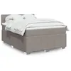 Image de vidaXL Sommier à lattes de lit avec matelas Taupe 140x190 cm Tissu