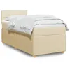 Image de vidaXL Sommier à lattes de lit avec matelas Crème 80x200 cm Tissu