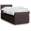 Image de vidaXL Sommier à lattes de lit avec matelas Marron foncé 80x200 cm