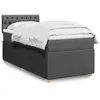 Image de vidaXL Sommier à lattes de lit et matelas Gris foncé 90x190 cm Tissu