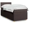 Image de vidaXL Sommier à lattes de lit avec matelas Marron foncé 100x200 cm