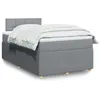 Image de vidaXL Sommier à lattes de lit avec matelas Gris clair 120x200cm Tissu