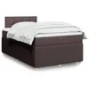 Image de vidaXL Sommier à lattes de lit avec matelas Marron foncé 120x200 cm