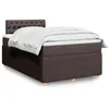Image de vidaXL Sommier à lattes de lit avec matelas Marron foncé 120x200 cm