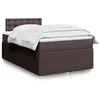 Image de vidaXL Sommier à lattes de lit avec matelas Marron foncé 120x200 cm