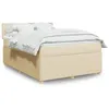 Image de vidaXL Sommier à lattes de lit avec matelas Crème 140x200 cm Tissu