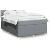 Image de vidaXL Sommier à lattes de lit avec matelas Gris clair 140x200cm Tissu