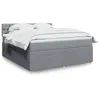 Image de vidaXL Sommier à lattes de lit avec matelas Gris clair 180x200cm Tissu