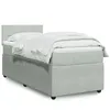 Image de vidaXL Sommier à lattes de lit et matelas Gris clair 90x190 cm Velours