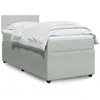 Image de vidaXL Sommier Ã  lattes de lit et matelas Gris clair 90x190 cm Velours