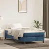 Image de vidaXL Sommier Ã  lattes de lit avec matelas Noir 90x200 cm Velours