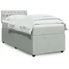 Image de vidaXL Sommier à lattes de lit et matelas Gris clair 90x200 cm Velours
