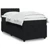 Image de vidaXL Sommier Ã  lattes de lit avec matelas Noir 90x200 cm Velours