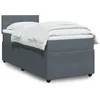 Image de vidaXL Sommier à lattes de lit avec matelas Gris foncé 100x200 cm