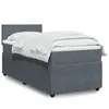 Image de vidaXL Sommier Ã  lattes de lit avec matelas Gris foncÃ© 100x200 cm