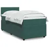 Image de vidaXL Sommier à lattes de lit avec matelas Vert foncé 100x200 cm