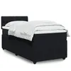 Image de vidaXL Sommier à lattes de lit avec matelas Noir 100x200 cm Velours