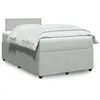 Image de vidaXL Sommier à lattes de lit et matelas Gris clair 120x200cm Velours