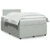 Image de vidaXL Sommier Ã  lattes de lit et matelas Gris clair 120x200cm Velours