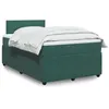 Image de vidaXL Sommier à lattes de lit et matelas Vert foncé 120x200cm Velours